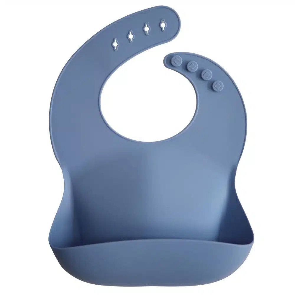 SILIKÓNOVÝ PODBRADNÍK MUSHIE - POWDER BLUE