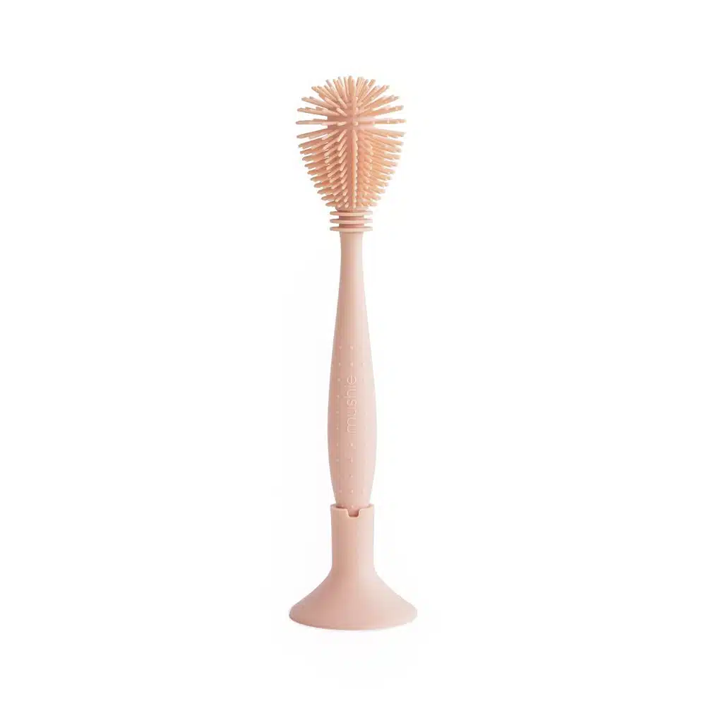 SILIKÓNOVÁ KEFKA NA ČISTENIE FLIAŠ MUSHIE - BLUSH