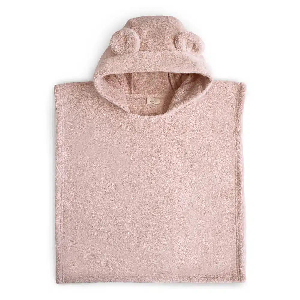 PONČO S KAPUCŇOU MEDVEDÍK MUSHIE - BLUSH