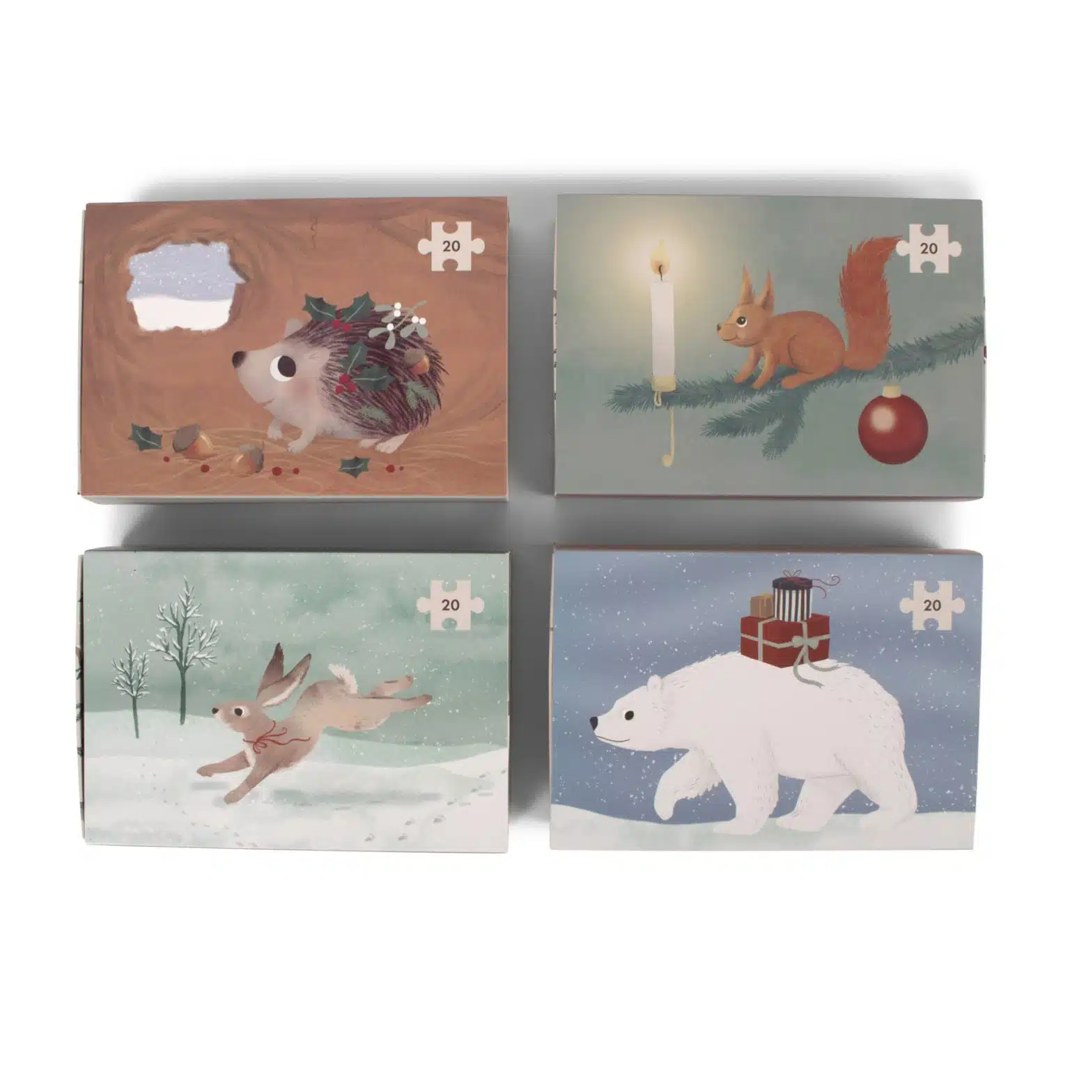 SET ŠTYROCH PUZZLE FILIBABBA - WONDERFUL WINTER