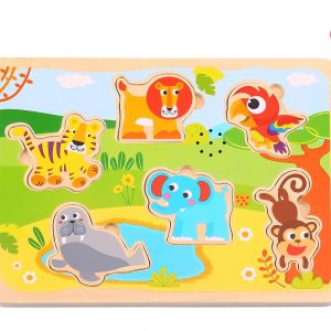 Puzzle so zvukmi Zvieratá z džungle