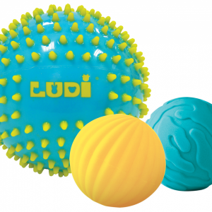 Senzorické loptičky 3 ks modré