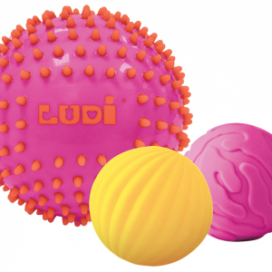 Senzorické loptičky 3 ks ružové