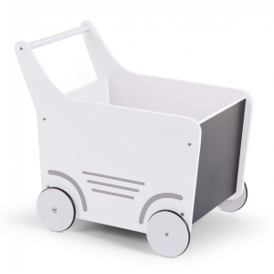 Dekoratívny kočiarik drevený White