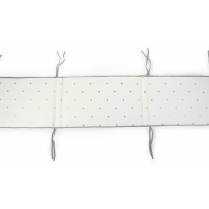 Mantinel do postieľky 35x170cm Jersey Gold Dots