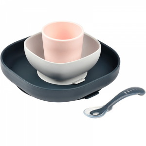 Jedálenská sada silikónová 4-dielna Night Blue