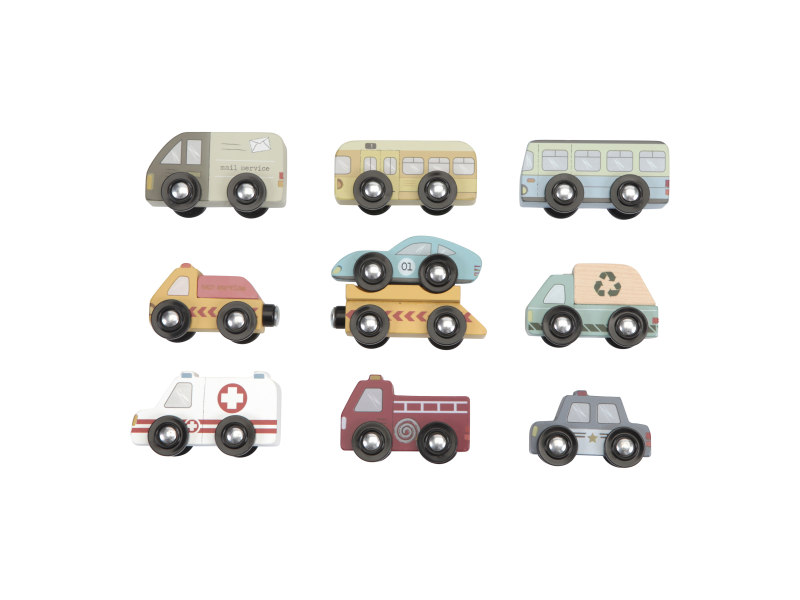 Vláčiková dráha - Set autíčok