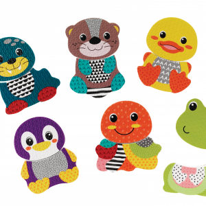 Penové samolepky zvieratiek do kúpeľa Mix & Match