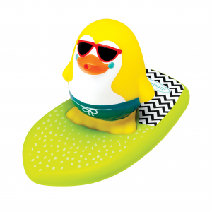 Tučniak na surfe do kúpeľa