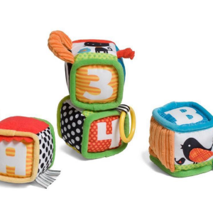 Textilné kocky s aktivitami 4 ks