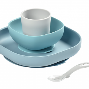 Jedálenská sada silikónová 4-dielna Jungle