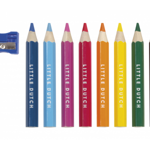 Pastelky drevené 8 ks s strúhadlom