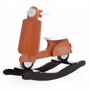 Hojdací skúter drevený Rust Black