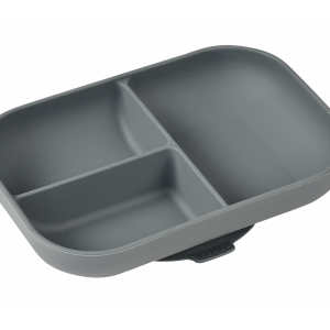 Tanier silikónový delený s prísavkou Mineral Grey