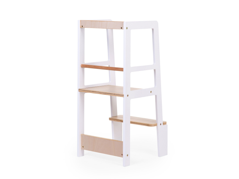Stolička učiaca veža White Natural