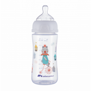 Dojčenská fľaša Emotion 270ml 0-12m White