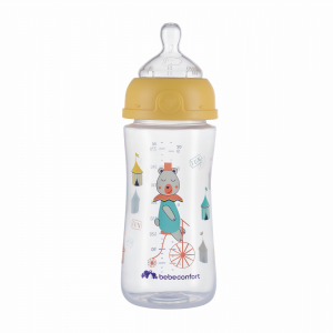 Dojčenská fľaša Emotion 270ml 0-12m Yellow