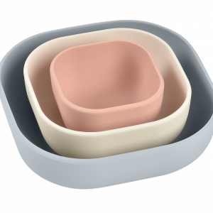 Misky silikónové 3 ks Velvet Grey