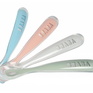 Prvé lyžičky silikónové 4ks Eucalyptus