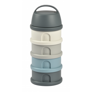 Súprava téglikov na sušené mlieko / desiatu Mineral Grey / Blue