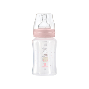 Dojčenská fľaša 240ml 3m+ Hippo Dreams Pink