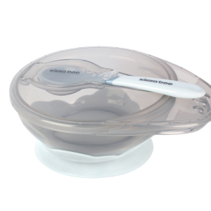 Miska s prísavkou, viečkom a lyžičkou Blue