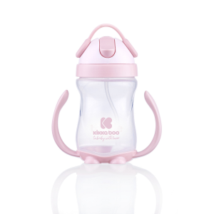 Hrnček so silikónovou slamkou 300ml 12m+ Pink