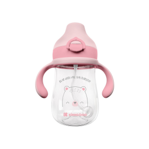 Hrnček so silikónovým náustkom 300ml 6m+ Bear with me Pink