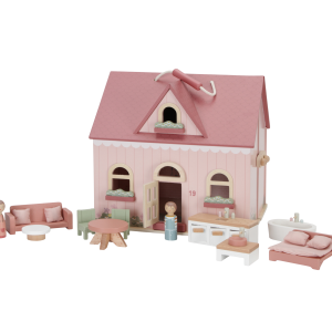 Domček pre bábiky drevený prenosný