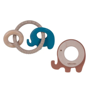 Hryzátko drevo a silikón Slon