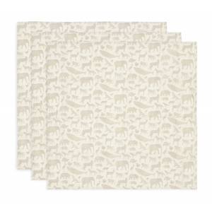 Plienky 3 ks 70x70 cm Animals Nougat