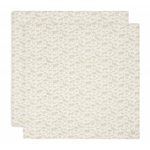 Plienky zavinovacie 2ks 115x115cm Animals Nougat