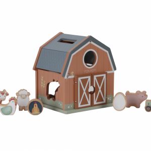Domček s vkladacími tvarmi drevený Farma