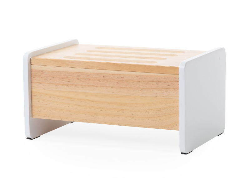 Drevený stupienok Natural White