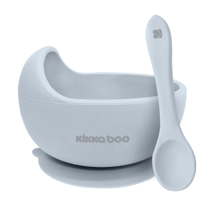 Miska silikónová s prísavkou a lyžičkou Blue