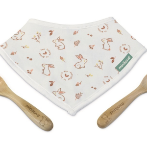 Sada podbradníka a dreveného príboru Bunny