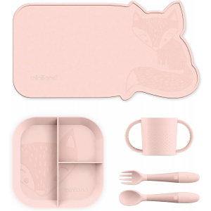 Jedálenská sada s deleným tanierom 5-dielna Candy