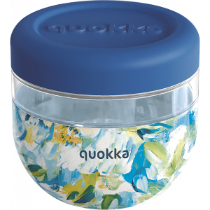 Plastová nádoba na jedlo Bubble Blue Peonies 770 ml