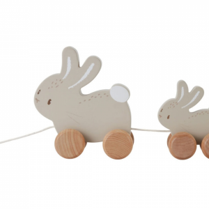 Ťahacie králiky drevené Baby Bunny