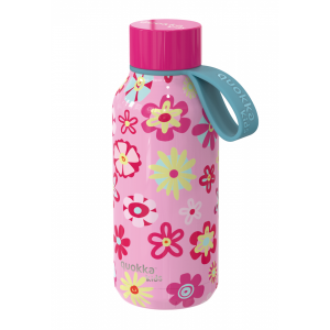 Nerezová termofľaša Solid Kids s pútkom Flowers 330 ml