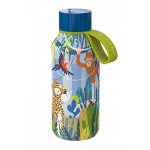 Nerezová termofľaša Solid Kids s pútkom Jungle 330 ml