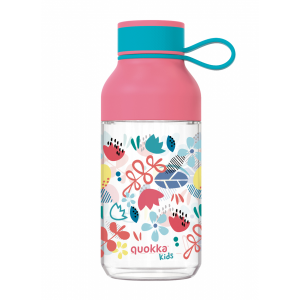 Plastová fľaša Ice Kids s pútkom Flowers 430 ml