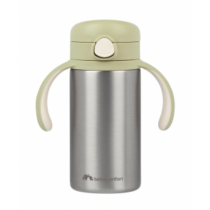 Hrnček termoizolačný so slamkou nerez 280 ml Green