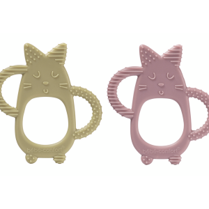 Hryzátko mačička 3m+ Green Lavander 2 ks