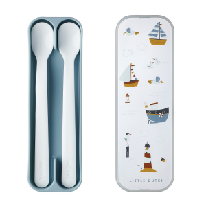Lyžičky 2 ks s puzdrom Námornícky záliv