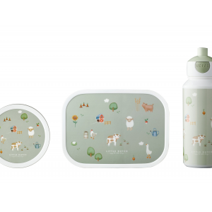 Desiatový set (fľaša 400ml+box+box na ovocie) Farma