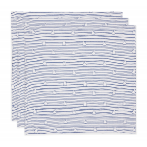 Plienky 3 ks 70x70 cm Miffy Stripe Navy