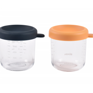 Tégliky na jedlo sklenené 2x 250 ml Blue Orange