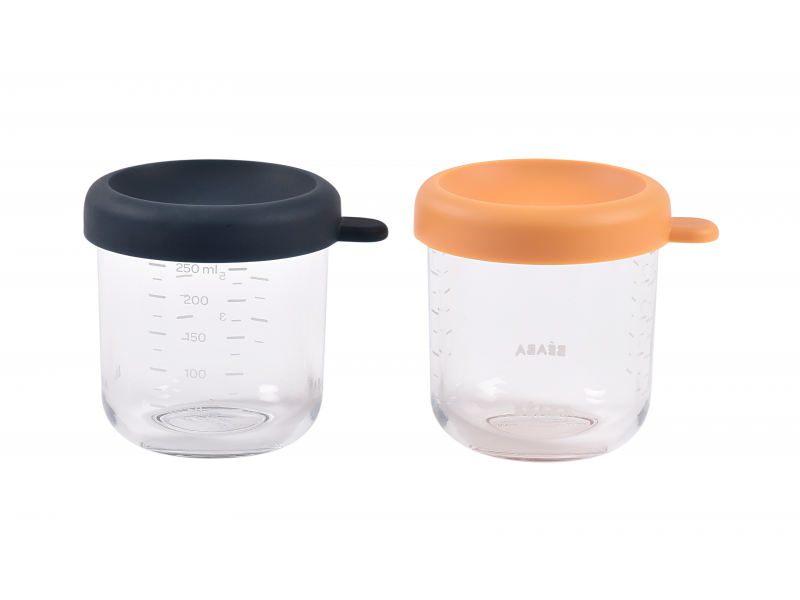 Tégliky na jedlo sklenené 2x 250 ml Blue Orange