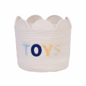 Kôš na hračky Kvetina Off White 30x30x30 cm